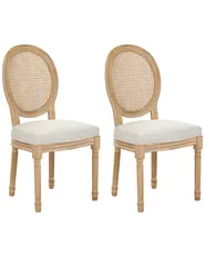 Set van 2 stoelen NIVLOC Hout Lichtbruin/beige_1090748