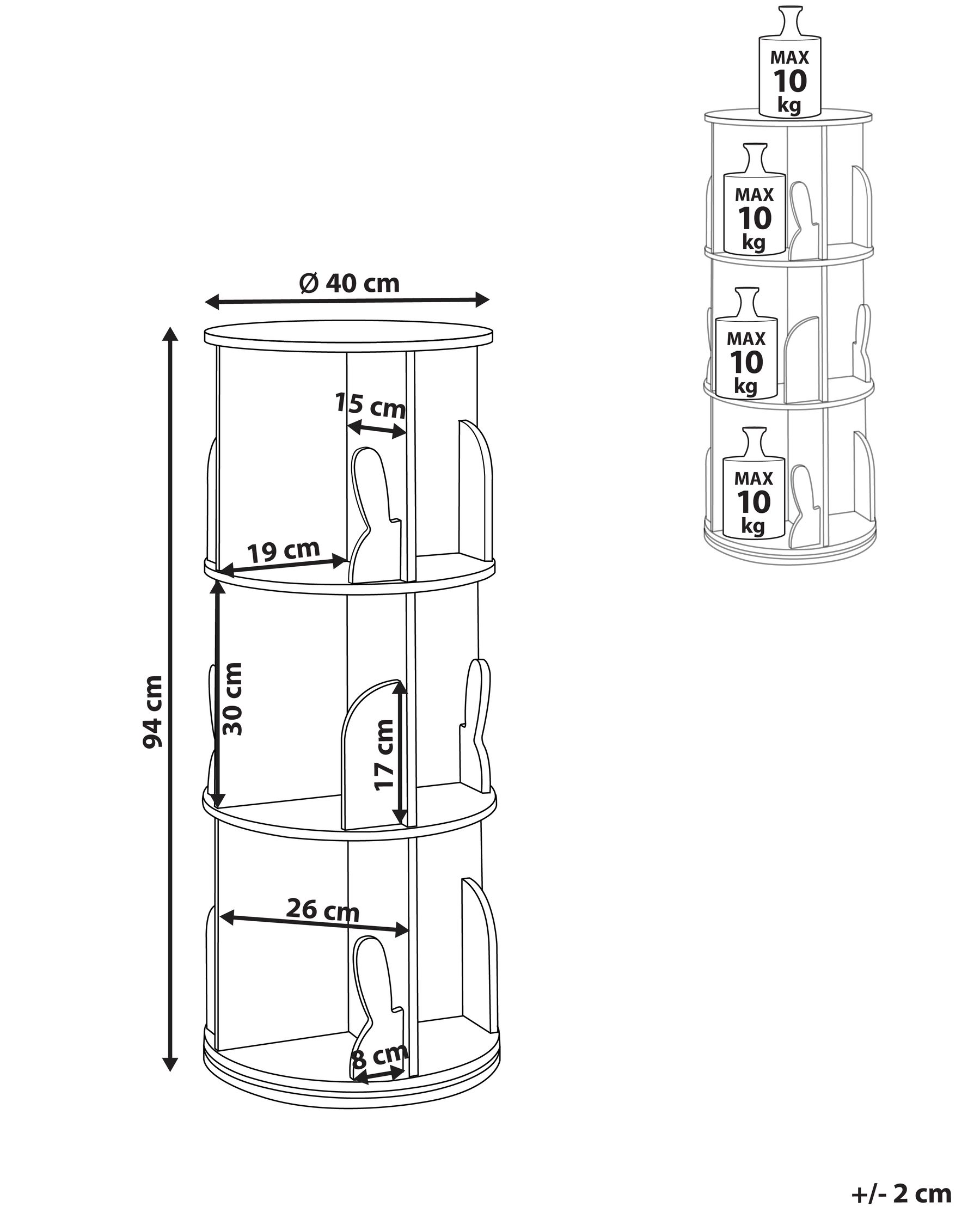 Rotating Bookshelf Pastel Pink CANEY_949176 Rotating Bookshelf Pastel Pink CANEY_949176