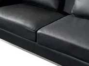 Corner Sofa 4 Seater OSLO Leather Black Left Hand_693498