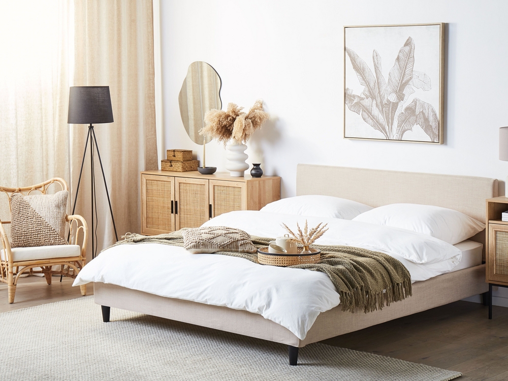 Fabric king size bed sale