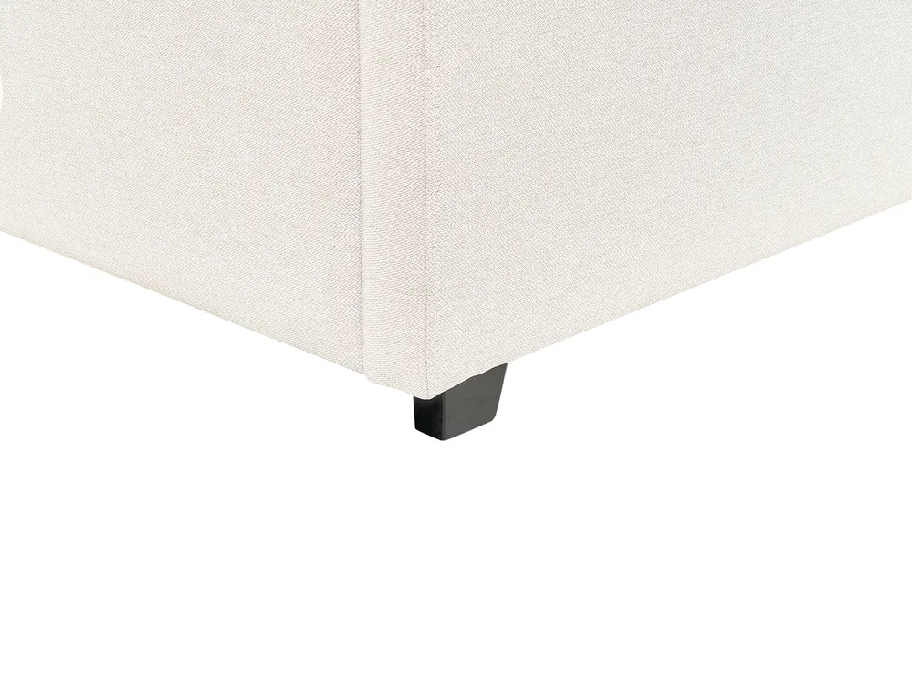 Ottoman Bed VAUCLUSE Fabric Light Beige 180 x 200 cm (EU Super King)_876646