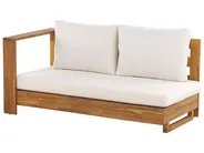 Garden Corner Sofa with Table 5 Seater MARETTIMO Certified Acacia Wood Off-White Right Hand_953839