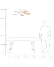 Deckenventilator mit Licht BIVENS mit Fernbedienung LED Hellbeige_1133276