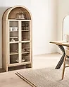 Glass Display Cabinet GLENWOOD 79 cm Light Brown