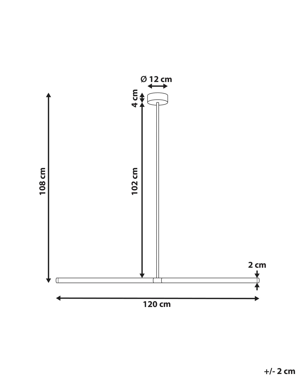 Lampadario a LED MAGARA Metallo Nero_987656