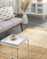 Teppich Jute hellbeige / braun 160 x 230 cm Streifenmuster Kurzflor KARKIN_846513