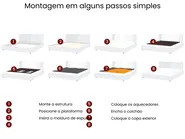 Cama de água Linho sintético LESTRE 180 x 200 cm Taupe_1027024