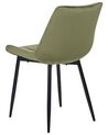 Sæt med 2 spisebordsstole velour olivengrøn MELROSE II_885803