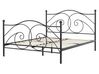 Metal EU King Size Bed Black DINARD_740677