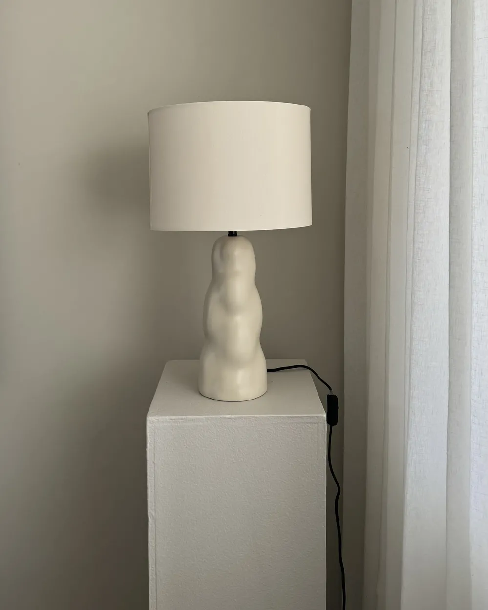 Table Lamp VILAR Ceramic Beige_921426