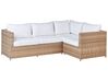 Left Hand 4 Seater PE Rattan Garden Corner Sofa Set Off-White AVOLA_929687