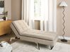 Chaise-longue ajustável em tecido creme LOIRET_927292