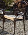 Table de jardin en aluminium marron foncé ⌀ 90 cm ANCONA_765481