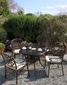 Set of 4 Garden Chairs Brown ANCONA_765481