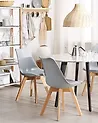 Set of 2 Dining Chairs DAKOTA II Grey