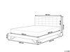 Łóżko welurowe 160 x 200 cm szare LANNION_712152