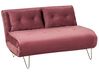 Divano letto 3 posti velluto rosa VESTFOLD_851637