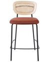 Set of 2 Fabric Bar Chairs Orange MAYETTA_931906