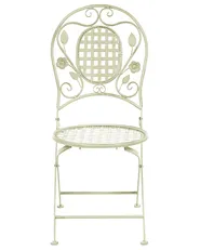 Set of 2 Garden Chairs BIVIO Folding Metal Light Green_806657
