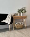 Rattan 2 Drawer Console Table Light Wood ODELL_921473