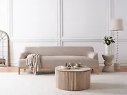 Sofa 3 Seater SOSJO Fabric Light Brown_1175965