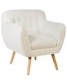 Fauteuil en bouclé blanc MELBY_927310