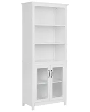 Glass Display Cabinet LUSBY 75 cm White_913476