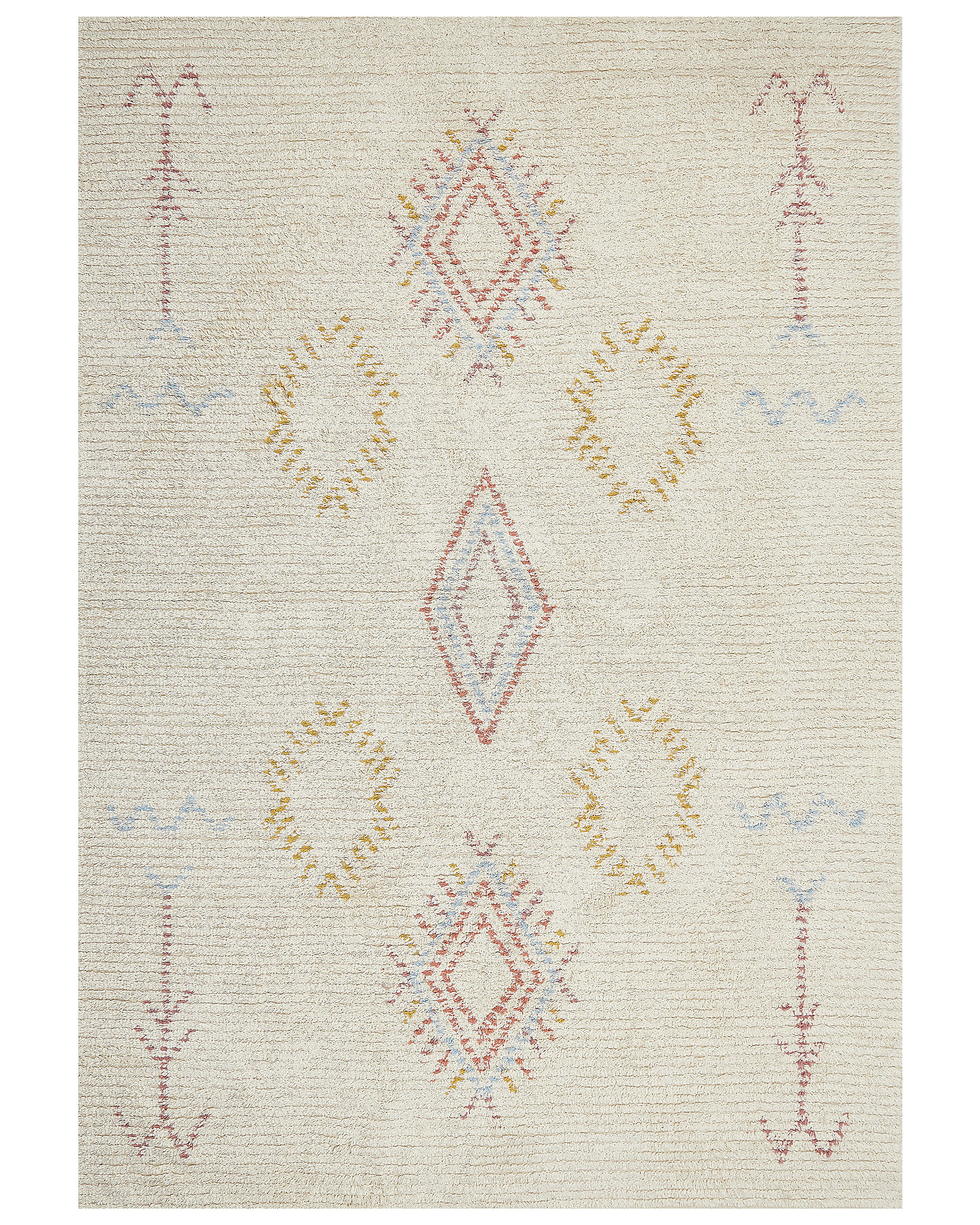 Teppich Baumwolle beige 160 x 230 cm geometrisches Muster Kurzflor BETTIAH_839195