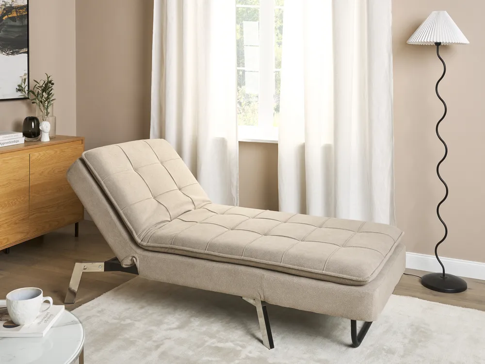 Chaise Longue LOIRET Fabric Beige