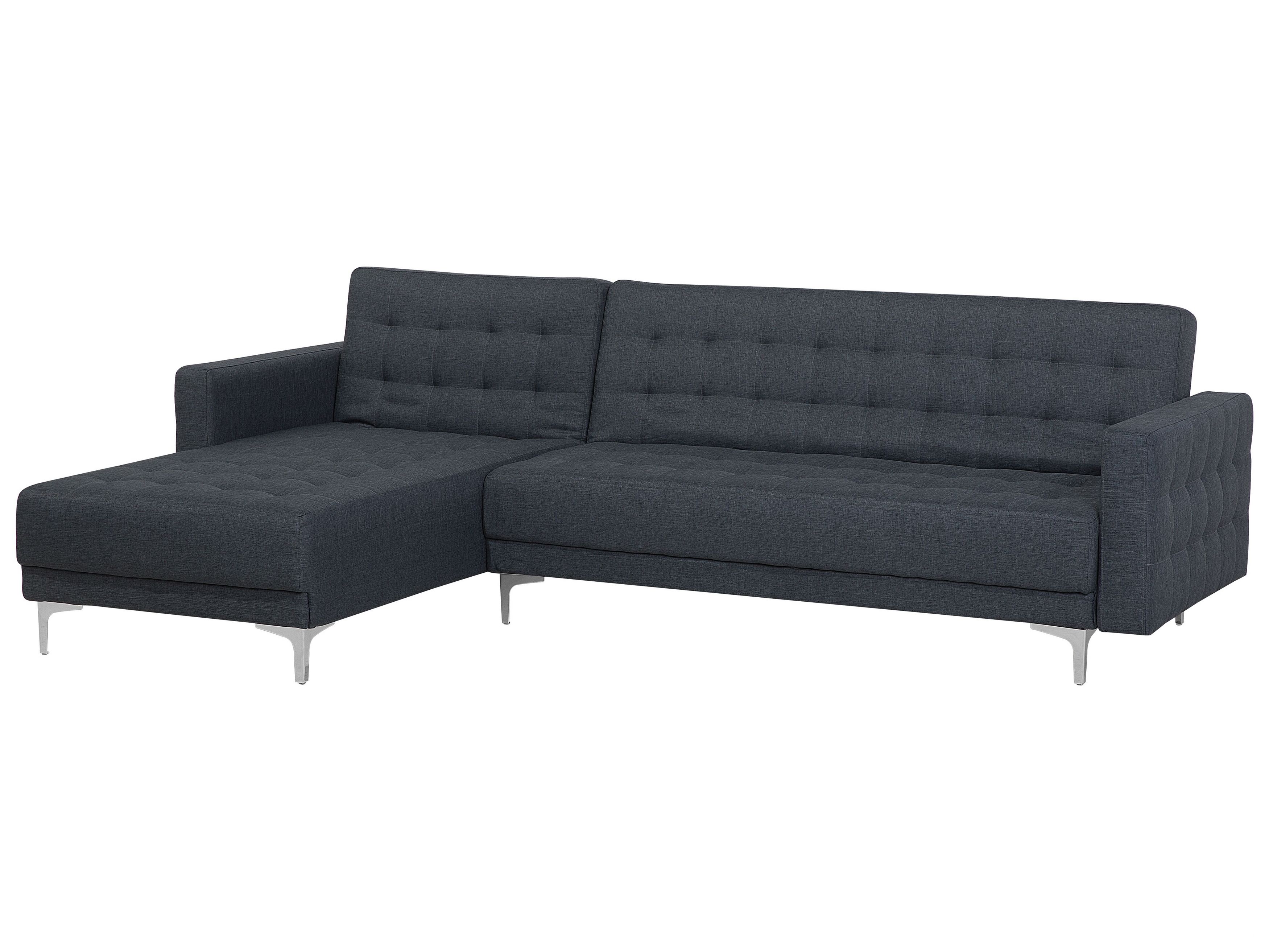 Divano letto angolare tessuto marrone scuro destro OGNA | Leroy Merlin