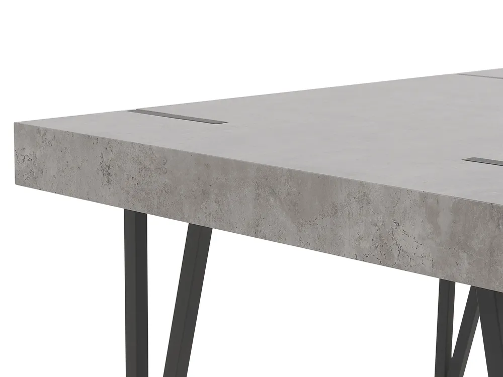 Dining Table ADENA Grey Concrete Effect 150 cm 90 cm_782309