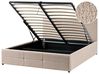 Ottoman Bed MASSOGNES Boucle Beige 140 x 200 cm