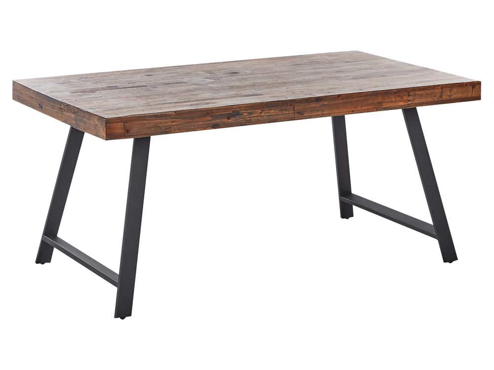 Mesa de comedor WARTON Marrón oscuro 160 cm 90 cm Madera de pino