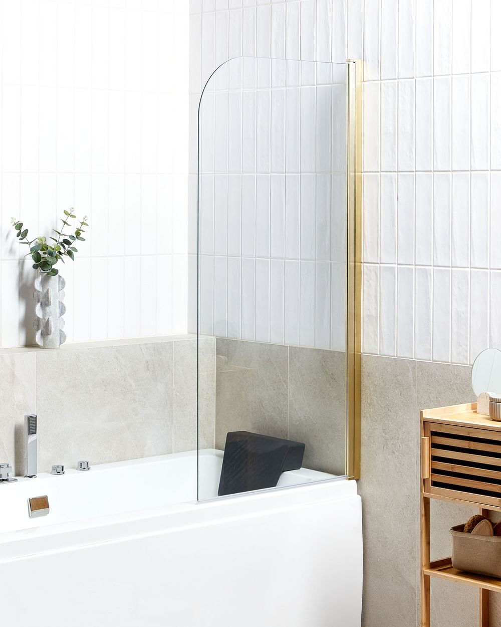 Painel de duche LAPAN 140 x 70 cm Dourado