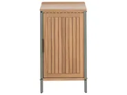 3 Piece Outdoor Kitchen Set with Sink IVREA Brown/ Silver Certified Acacia Wood_988399