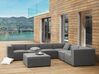 Left Hand 7 Seater Modular Garden Corner Sofa Set Grey AREZZO_778113