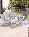Set of 6 Garden Chairs CATANIA Metal Grey