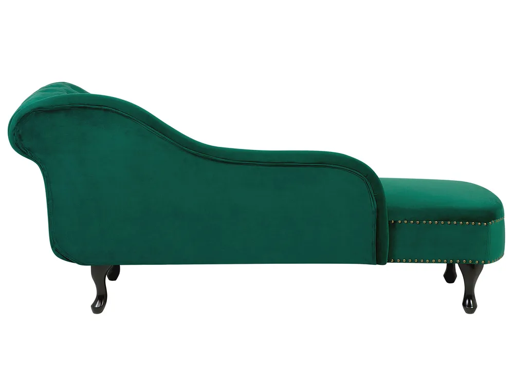 Right-Hand Chaise Longue NIMES Velvet Green_805961