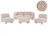 Modular Living Room Set 4 Seater MJALBI Boucle Beige