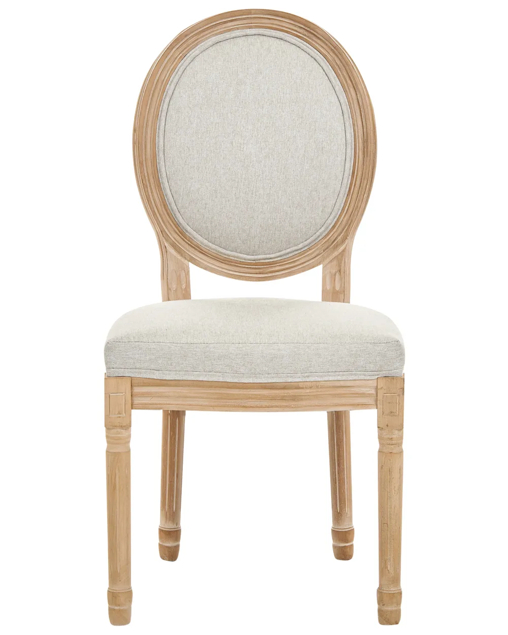 Conjunto de 2 cadeiras ALBANZA Tecido Castanho claro/Creme_1090732