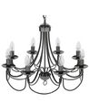 8 Light Chandelier Black TEESTA_710258