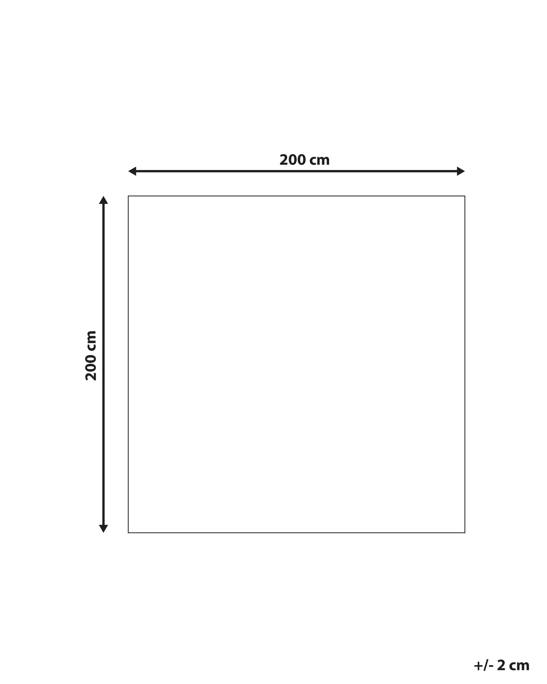 Area Rug 200 x 200 cm Beige and Black MUTKI_757639 Area Rug 200 x 200 cm Beige and Black MUTKI_757639