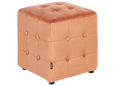 Pouf velluto arancione WISCONSIN