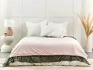 Duvet Cover RHEA 120 x 180 cm Polyester Pastel Pink_1178770
