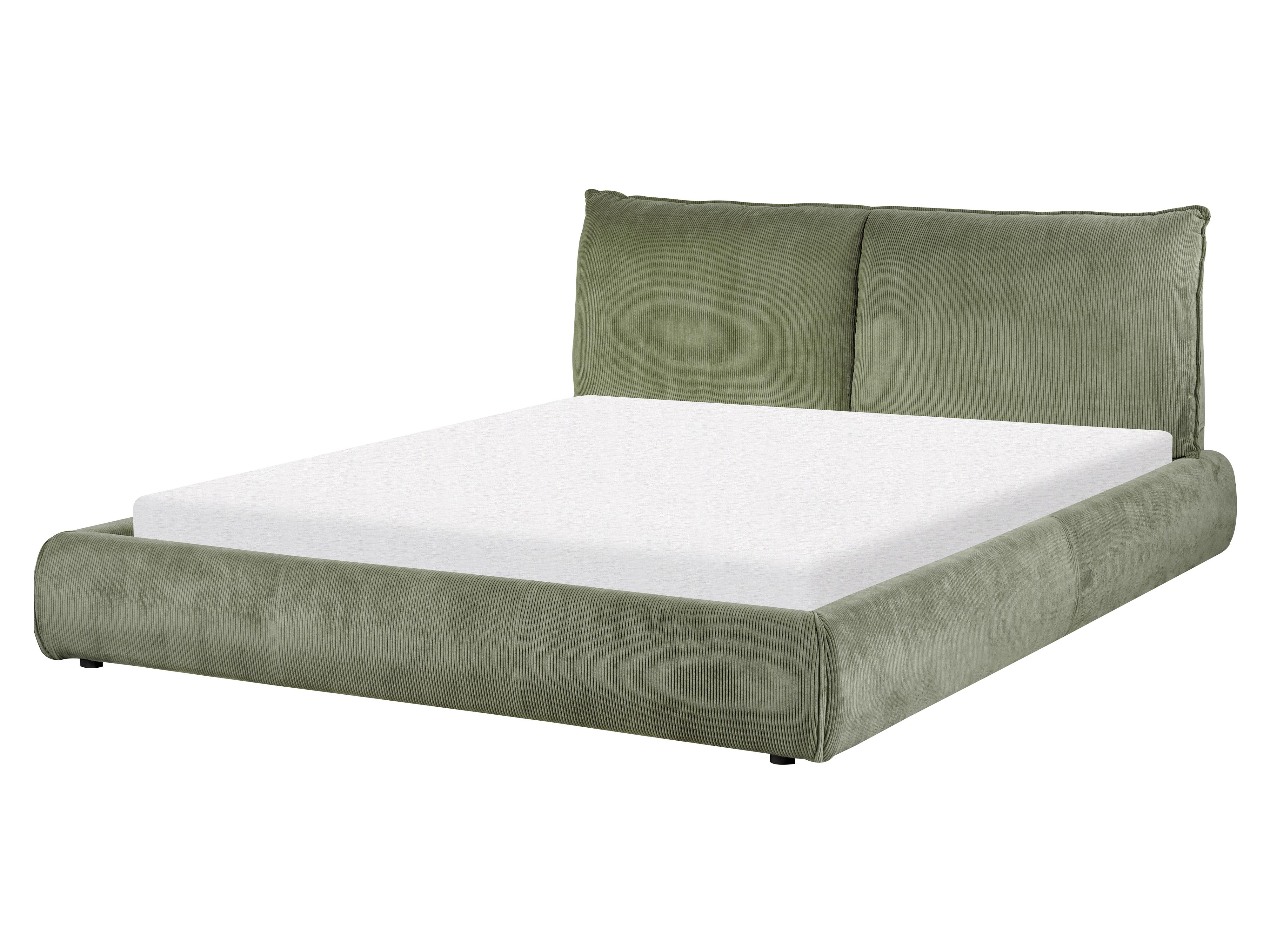 Wasserbett Cord VINAY 160 x 200 cm Olivgrün_880856