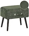 Mesita de noche 1 cajón EUROSTAR Pana Verde oscuro