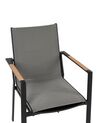 Lot de 4 chaises de jardin noires BUSSETO_841744