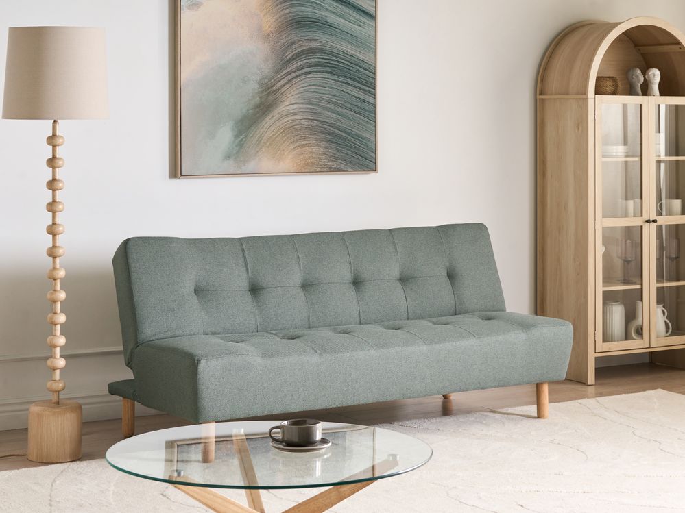 Schlafsofa 3-Sitzer ALSTEN Stoff Grün