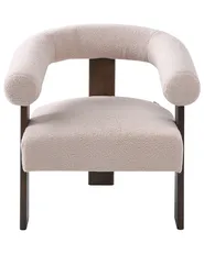 Poltrona ILBRO Bouclé Marrone scuro/Beige_1061239