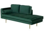 Chaise longue versione sinistra MIRAMAS Velluto Verde smeraldo_739196